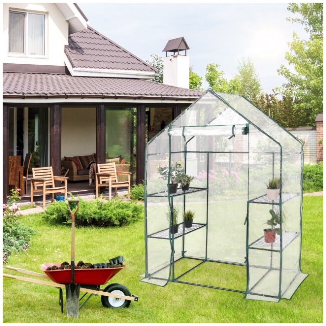 Portable Outdoor 4 Shelves Greenhouse