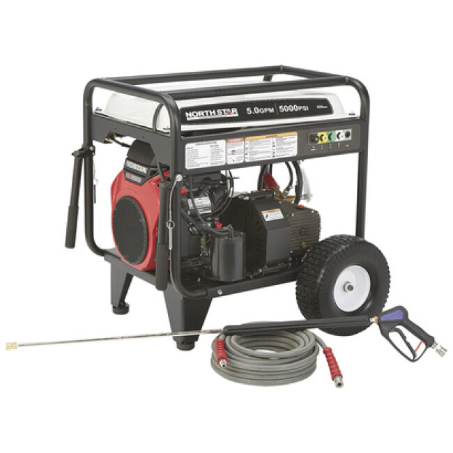 NorthStar Gas Cold Water Pressure Washer — 5000 PSI, 5.0 GPM, Honda Engine, Electric Start, Belt Drive