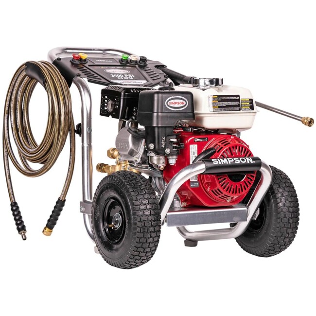 SIMPSON ALH3228-S 3400 PSI @ 2.5 GPM DIRECT DRIVE HONDA GX200 GAS PRESSURE WASHER W/ CAT PUMP