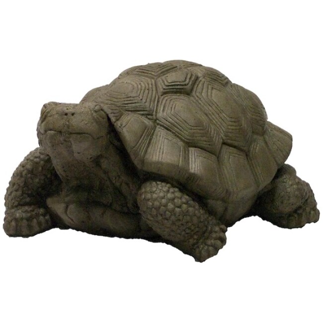 9-in H x 11-in W Green Turtle Garden Statue