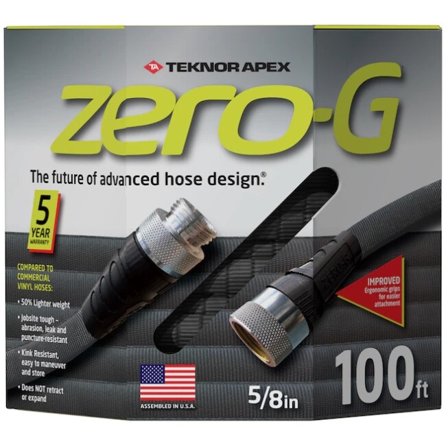 Zero-G Teknor Apex 5/8-in x 100-ft Premium Kink Free Woven Gray Hose