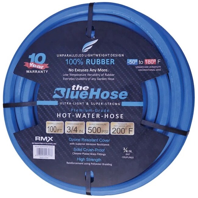 BluBird AG-Lite 3/4-in x 10-ft Medium-Duty Rubber Blue Hose