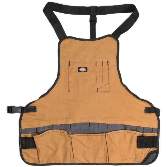 16-Pocket Work Apron with Quick Release Buckle, Brown Duck