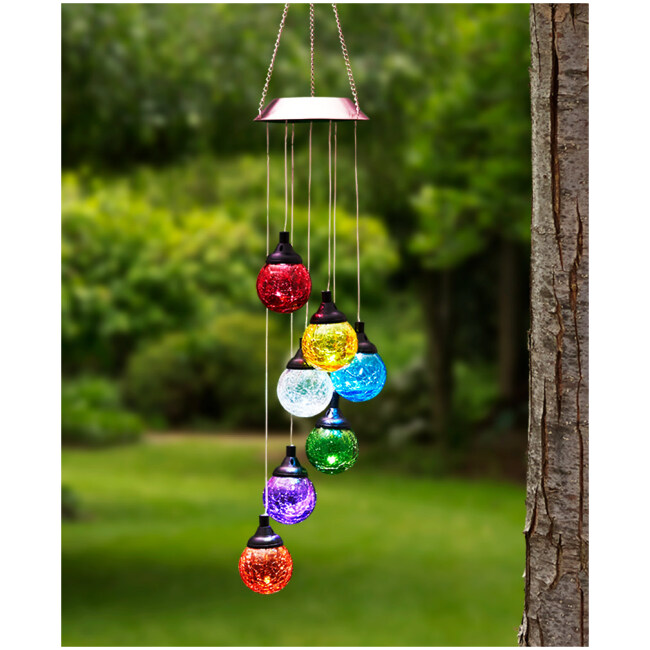 Glass Globe LED Solar Light Mobiles