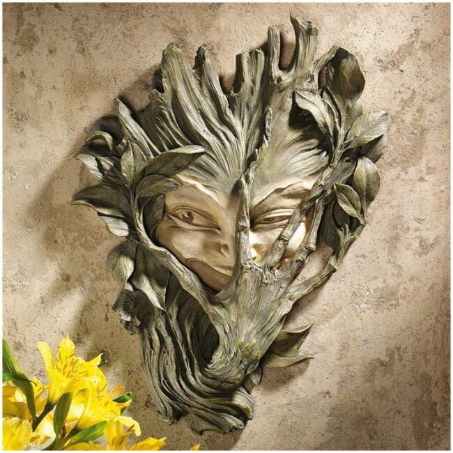 Bashful Wood Sprite Wall Sculpture