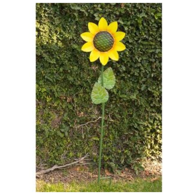 63"x16" Spring Festive Blooming Metal Sunflower Garden Stake - Alpine Corporation