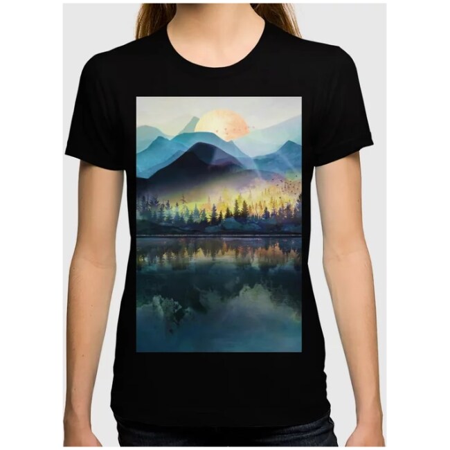 Mountain Lake Under Sunrise T Shirt