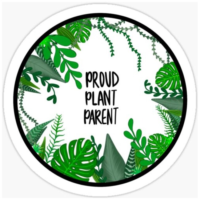 Proud plant parent circle quote Sticker