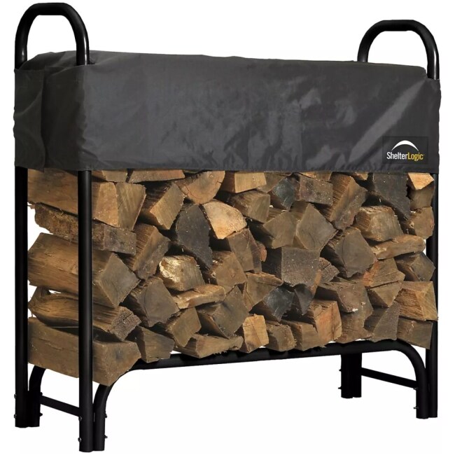 ShelterLogic 4 ft Heavy Duty Firewood Rack with Cover