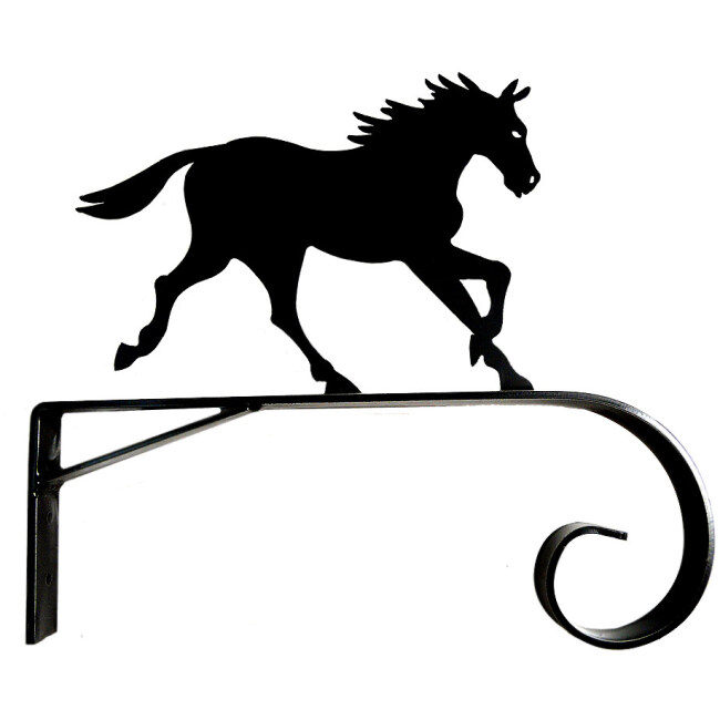 Plant Hanger Bracket: Black Horse