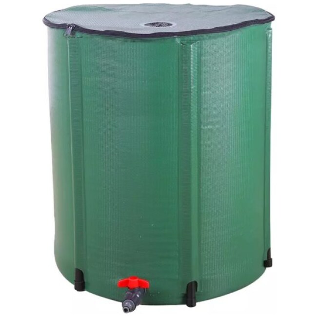 50 Gallon Folding Rain Barrel Water Collector Green