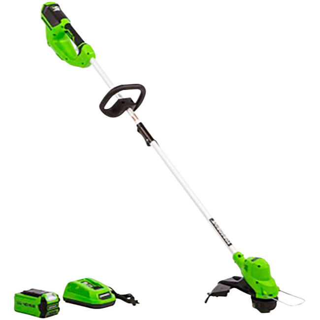 Greenworks 40 Volt Li-Ion Cordless String Trimmer — 15in. Cutting Width, 2.0Ah, Model# 2124102