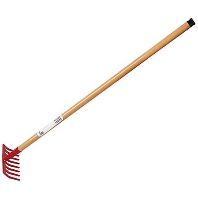 Barn Star 6.02 in. Metal Red Garden Bow Rake