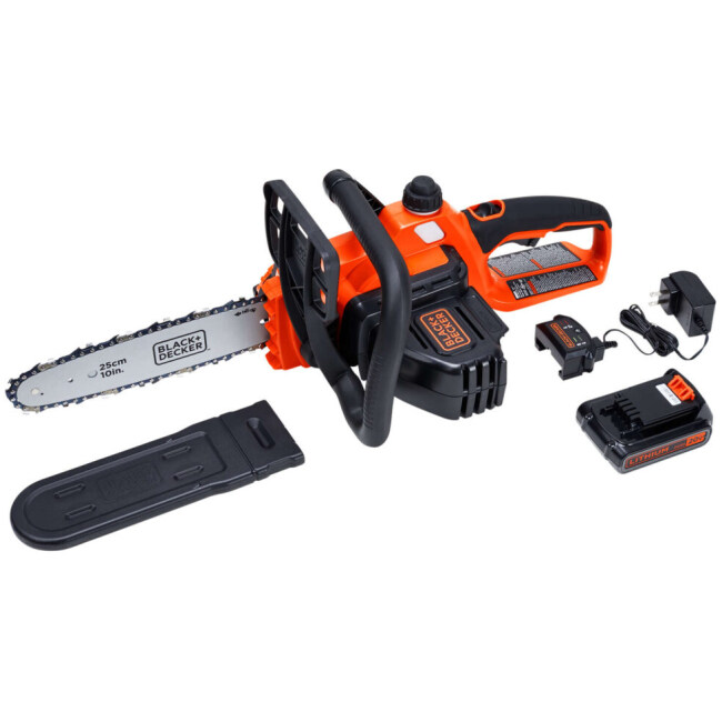 Black+Decker MAX 10 in. 20 V Battery Chainsaw Kit (Battery & Charger)