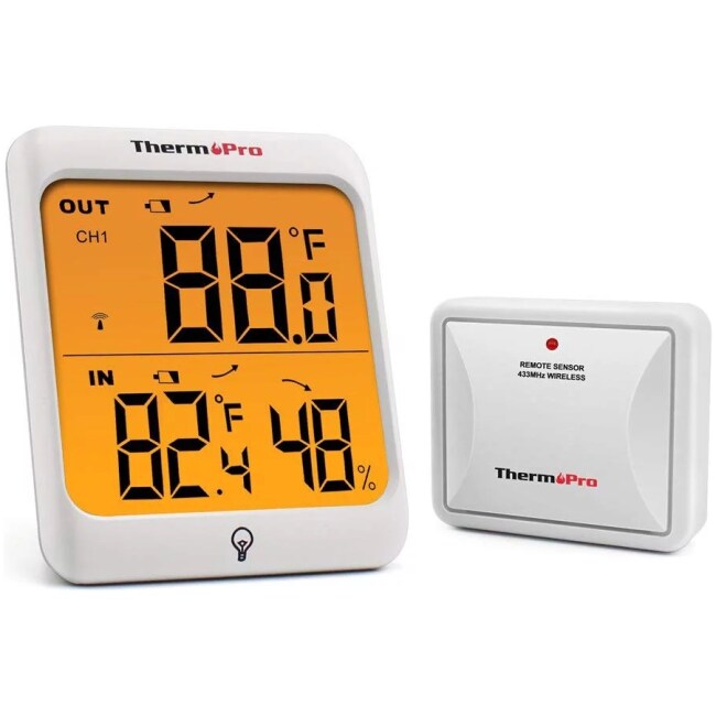 ThermoPro TP63 Wireless Thermometer Indoor Outdoor Digital Thermometer Temperature Humidity Monitor Meter 200ft/60m Range with Waterproof Outside Thermometer