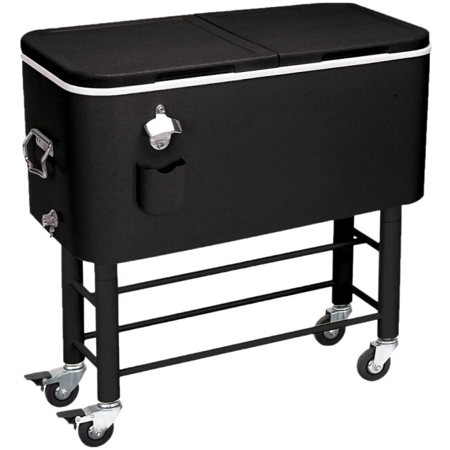 RIO Gear Entertainer Rolling Party Cooler, 77 qt.