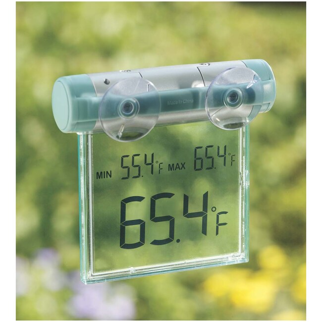 Easy-To-Read Weather-Resistant Outdoor Digital Window Thermometer