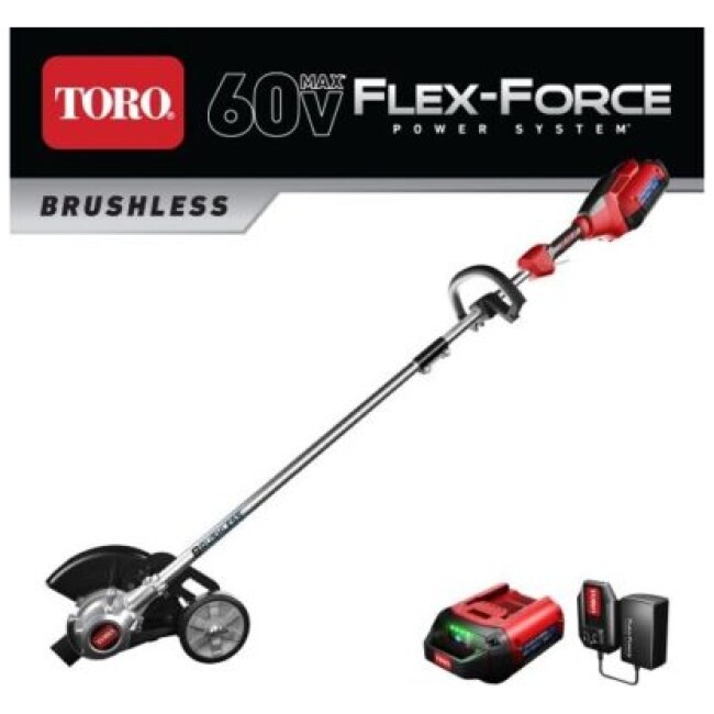 Toro 60V Max Lithium-Ion Cordless 8 in. Lawn Edger, Battery and Charger Included