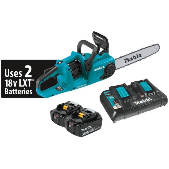 Makita 18V X2 LXT Lithium-Ion (36V) Brushless Cordless Chain Saw Kit (5.0Ah)