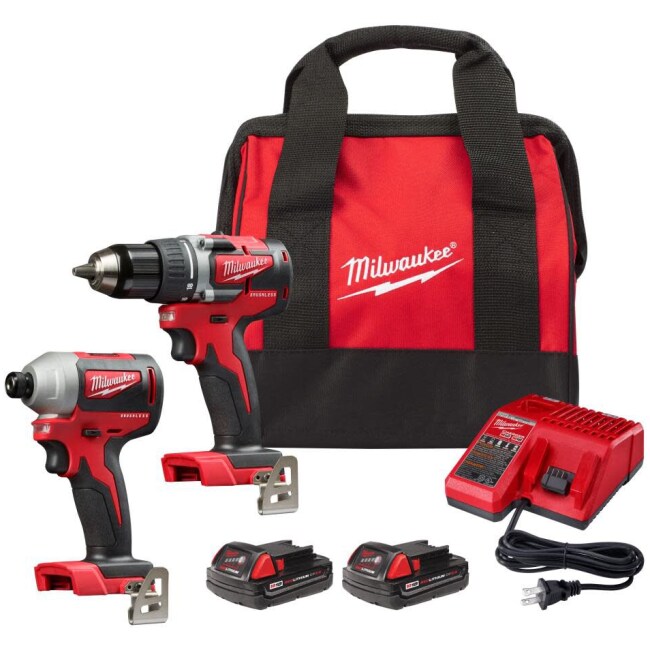 Milwaukee M18 Compact Brushless Drill Driver/Impact Driver Combo Kit