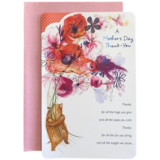 Mother's Day Greeting Card - A Mother's Day Thank - You Thanks for all the hugs