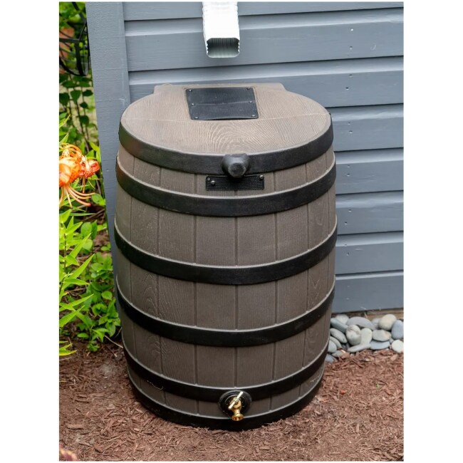 Rain Barrel, Rain Wizard 50-Gallon, Oak